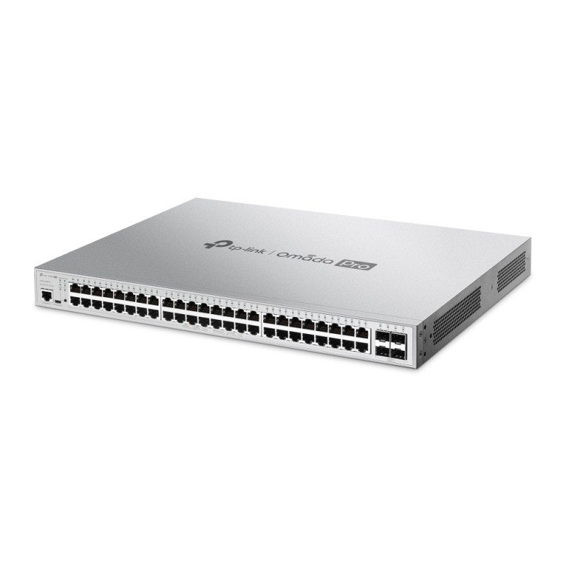 Omada PRO full managed Layer 2+ Switch &bull 52 Port &bull 48x 1GbE, 4x SFP &bull PoE Budget 384W &bull 48x PoE af/at &bull Omad