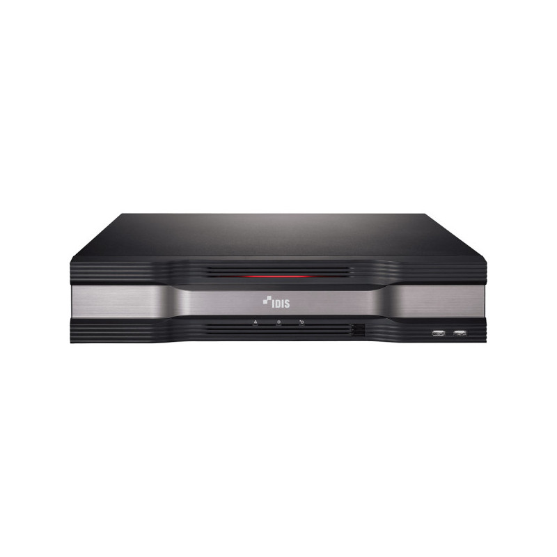 IDIS IP-Rekorder, 16 Kanäle IP, 6x SATA, 2 TB verbaut, eingebauter 16 Kanal PoE-Switch, NDAA, schwar - 1