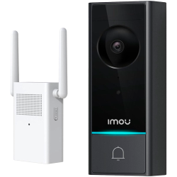 Imou 5 Megapixel 2K battery-powered WiFi doorbell - 6200 mAh battery - 2.0 mm lens / 5m IR - PIR human detection - Two-way