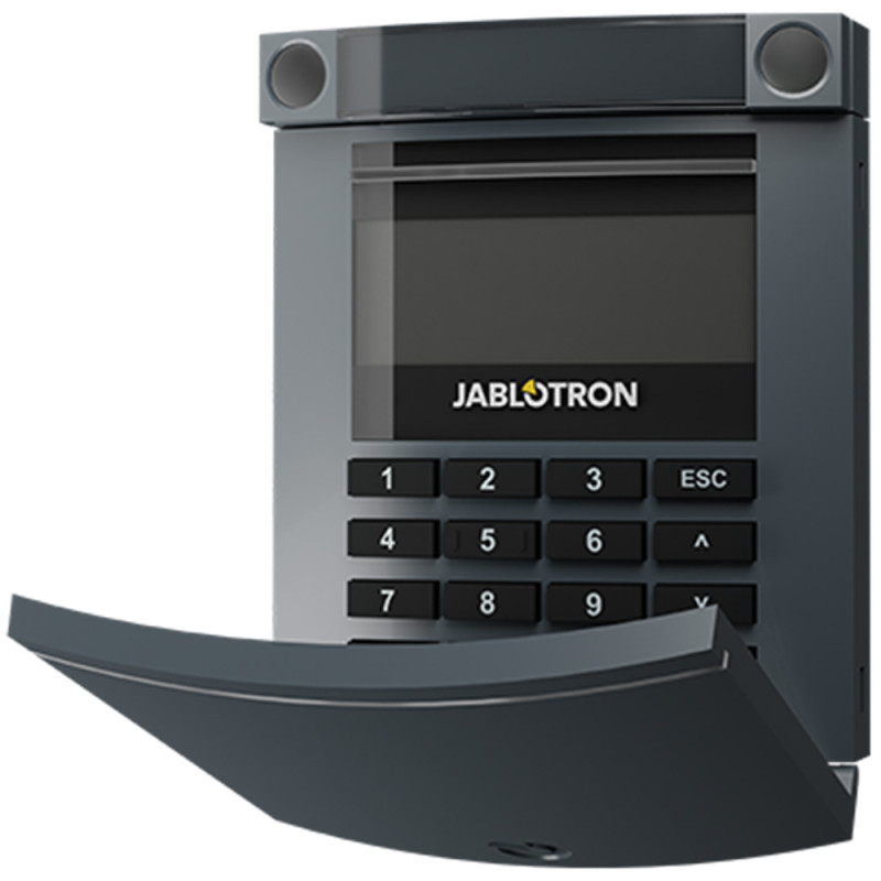 Jablotron BUS-Bedienteil, LCD-Display, Tastatur, RFID- Leser, anthrazit - JA-114E-AN - 1