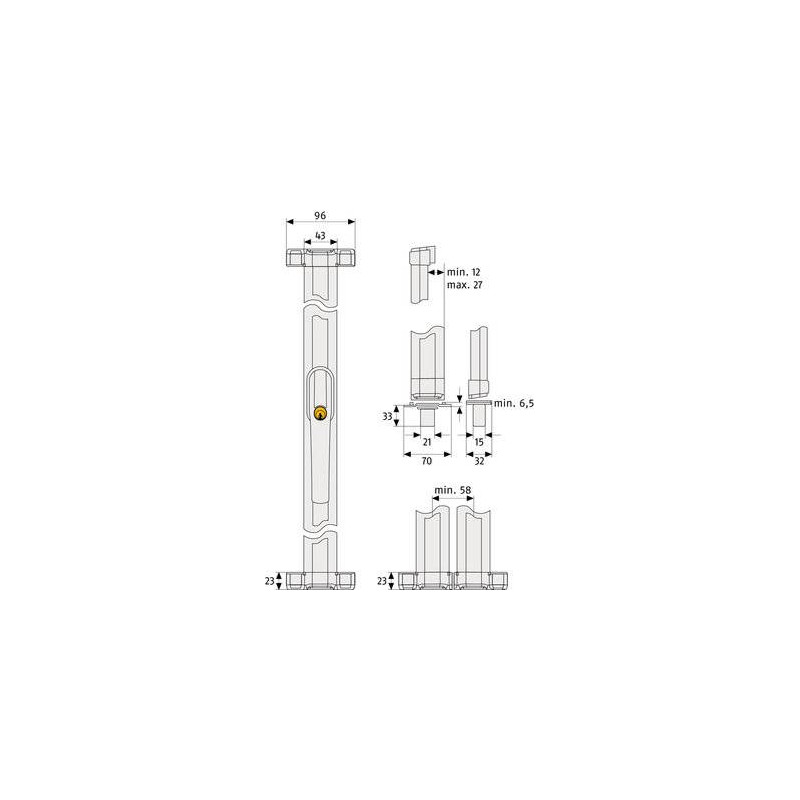 Secvest Funk-Fensterstangenschloss FOS 550 E - AL0125 (weiß)