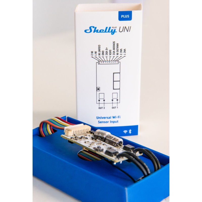 Shelly · Flush-mounted · "Plus Uni" · Universal module · Measuring function · WLAN - 224153 - 6