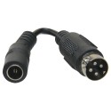 Adapter DC - 105 mm Lang - Mini-Din-Buchse - Standardstecker - Adaptiert Standard-Netzteil - Für SAFIRE-Recorder - CON-DC-HIK - 