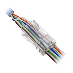 Stecker RJ45 zum Crimpen - Sonderkategorie 5 - Frontöffnung für einfache Installation - 8P8C - 50 einheiten (Preis pro Einheit) 