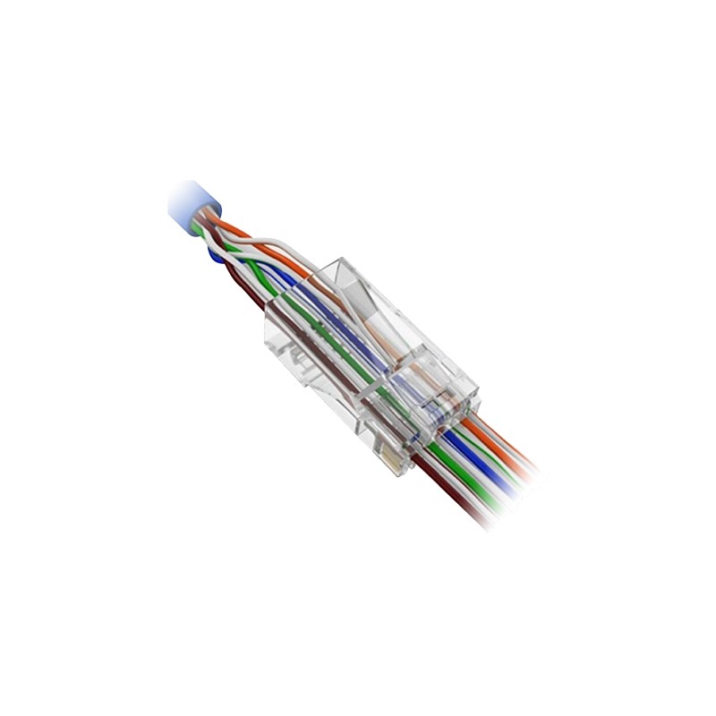 RJ45 Safire connector - Crimping - Special Category 6 - Front opening for easy installation - 50 units (price per unit)