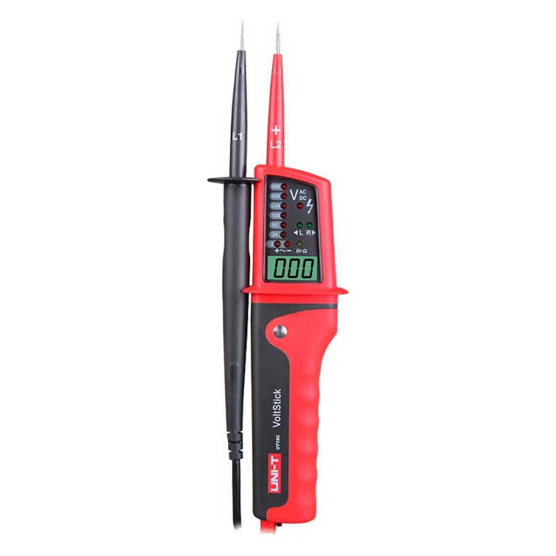 Pencil voltmeter with LCD display - AC and DC voltage measurement - Audible warning and visible LED for continuity - - UT15C 