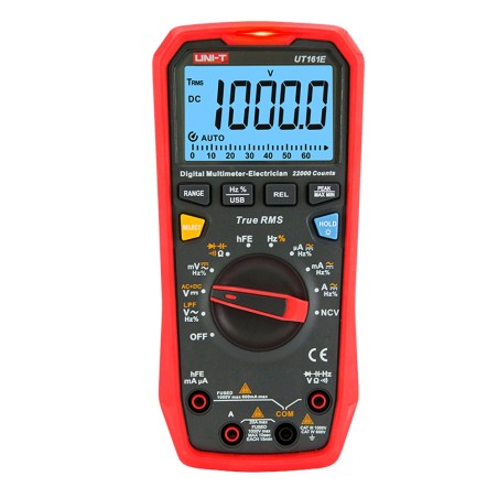 Digitales Multimeter CAT III - LED-Anzeige bis zu 22000 Konten - DC- und AC-Messung bis zu 1000V und 20A - PC-Verbindung - Ho