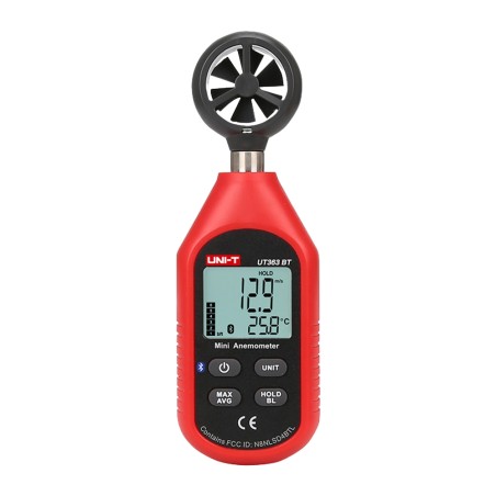 Hand-Anemometer - Hochpräziser Windgeschwindigkeitssensor - Temperatursensor - Höchst-, Mindest- und Durchschnittswerte - Ver