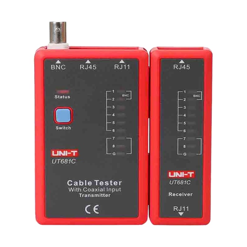 Cable tester - Cable status test RJ45/RJ11/BNC - Testing in fast and slow mode - Automatic shutdown - UT681C - 1