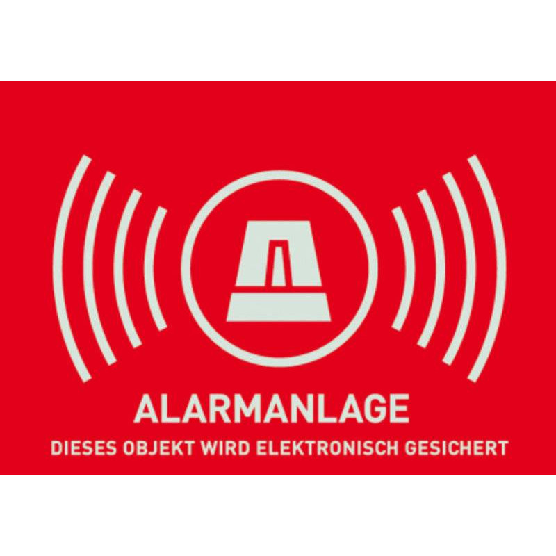 Warning sticker "Alarm system" 74x52mm