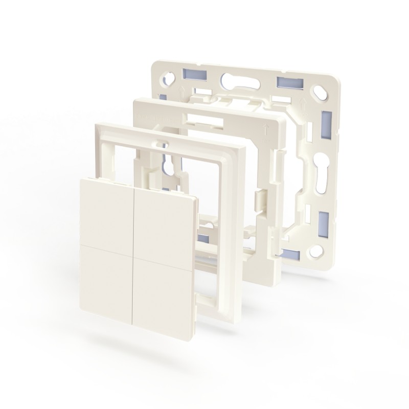 Shelly · Plug & Play Zubehör · "BLU Wall Switch 4 Adapter Gira & Merten" · Weiß - 232792 - 4