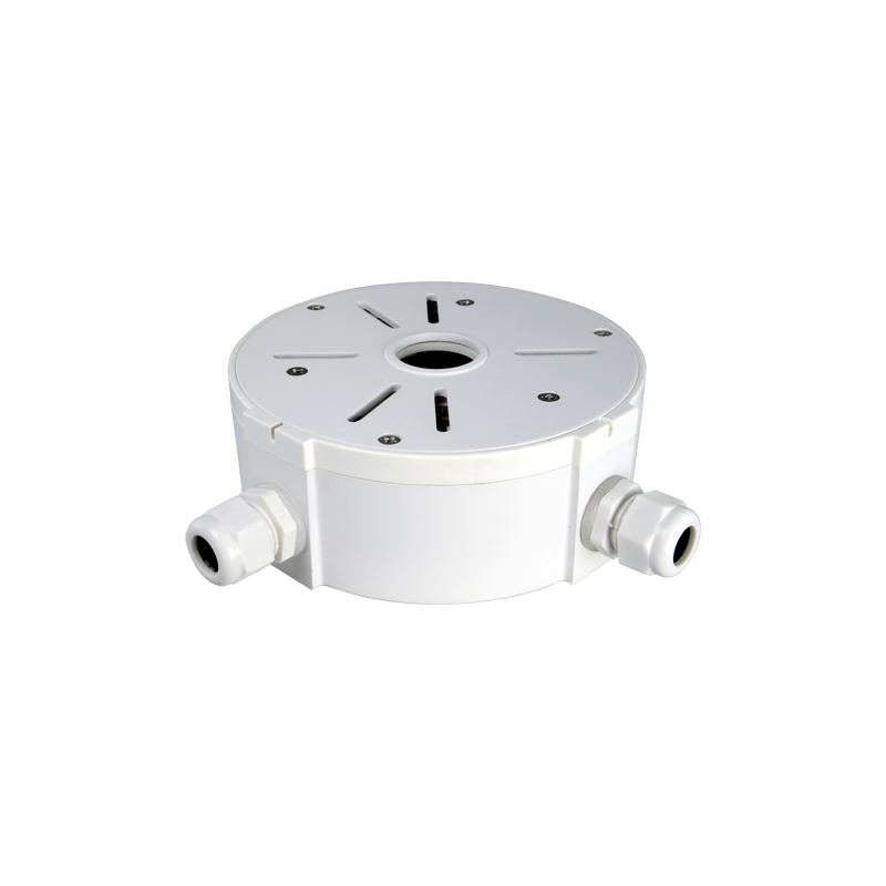 Junction box - For bullet or dome cameras - Suitable for outdoor use - Ceiling or wall installation - White color - Cable