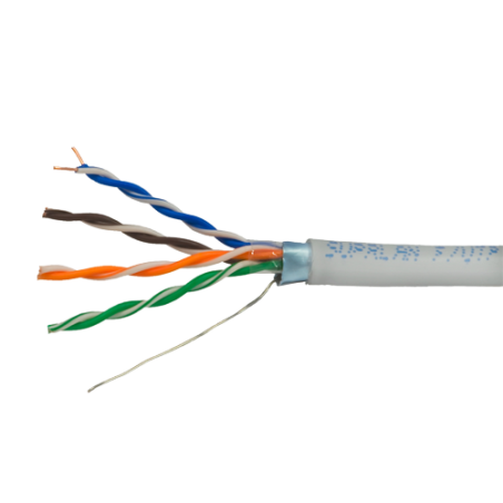 FTP-Kabel - Kategorie 5E - Rolle von 305 Metern - OFC-Leiter, reinheit 99.9% Kupfer - Durchmesser 5.5 mm - Graue Farbe FTP5E-300