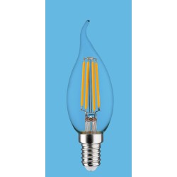 Synergy 21 LED Retrofit E14 Kerze klar geschweift 4,5W ww dimmbar - 167040 - 1