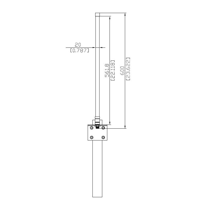 ALLNET Antenne 868MHz 5dbi Antenne (N-Female) Omnidirectional/Rundstrahl ANT-868-5dbi-OMNI LORA HELIUM IoT - 206772 - 3