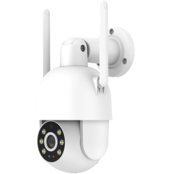 VicoHome Außenbereich PT 2Mpx Wifi - Fernbewegung / Autotracking - H.264 / Objektiv 3.6mm 88° - IR 10 m / Weiße LED / Polizei-Bl