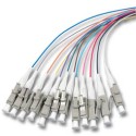 LWL Pigtail-LC 50/125u, 2mtr. OM3, 12-Pack, colored - 95803 - 1