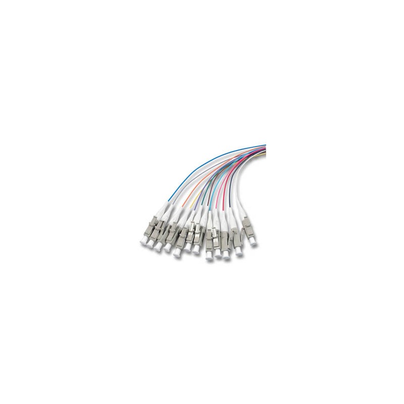 LWL Pigtail-LC 50/125u, 2mtr. OM3, 12-Pack, colored - 95803 - 1