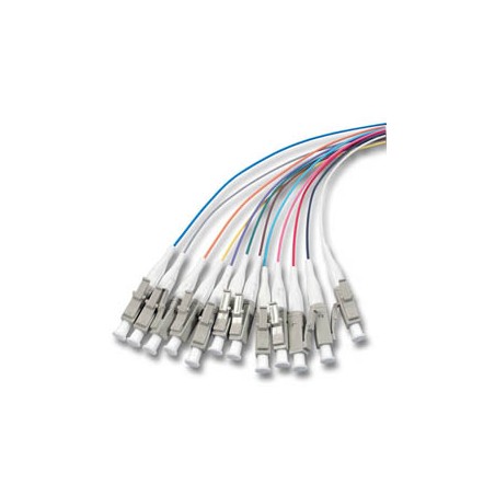 LWL Pigtail-LC 50/125u, 2mtr. OM3, 12-Pack, colored - 95803 - 1