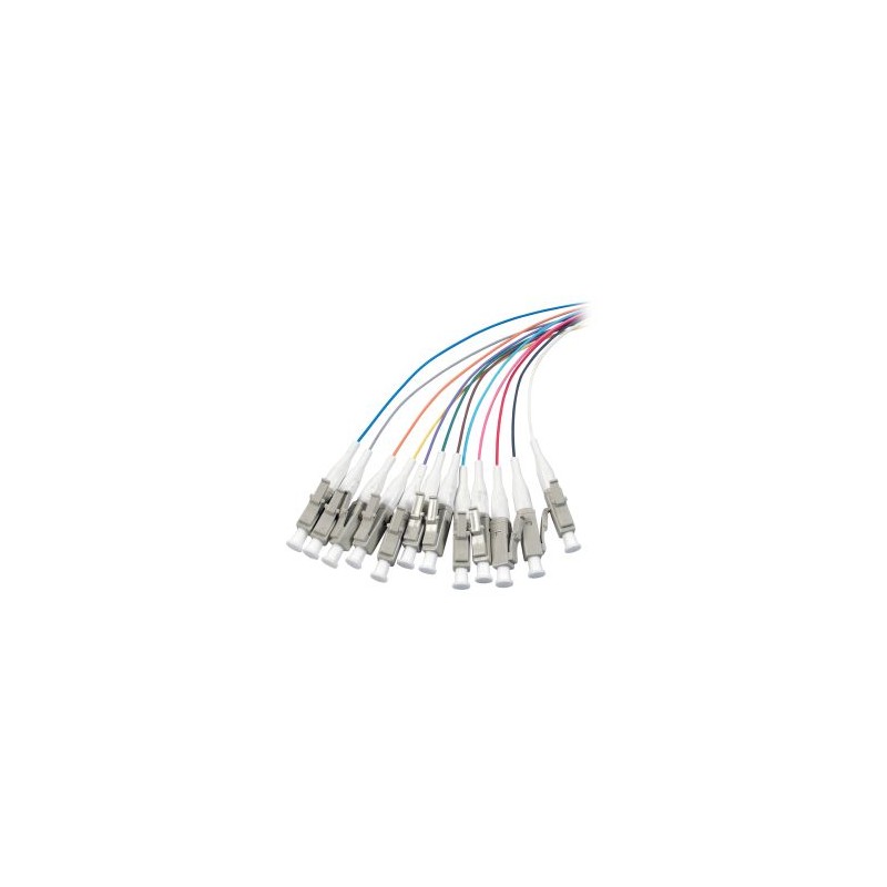 LWL Pigtail-LC 50/125u, 2mtr. OM4, 12-Pack, colored - 121288 - 1