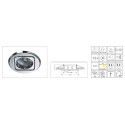 Synergy 21 LED Retrofit GU10 / GX5, 3 ceiling installation kit D05-silver - 124629 - 2