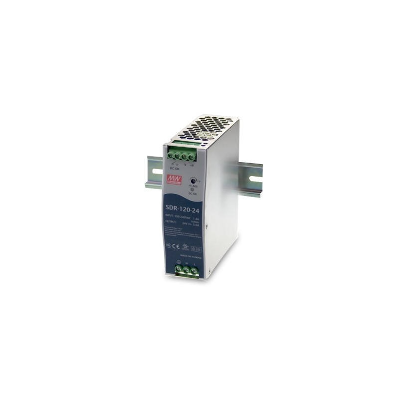 Mean Well power supply - 48V 120W DIN rail, narrow - 140522 - 1