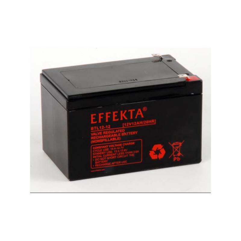 Effekta e.g. battery 12V/ 12Ah, 10-year batteries - 168125 - 1