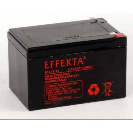 Effekta e.g. battery 12V/ 12Ah, 10-year batteries - 168125 - 1