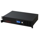 Effekta Line-Interactive UPS, 600VA, 19"/2HE, 12min at cos phi 0.7, USB, OFFICE series - 213626 - 2