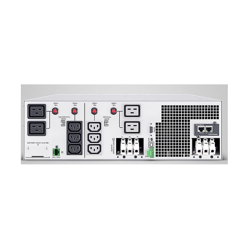 CyberPower USV, OL Tower/19"-Serie, 6000VA/6000W, 3HE, On-Line, LCD, USB/RS232, ext. Runtime inkl. RMCARD205, 1-phasig - 232613 