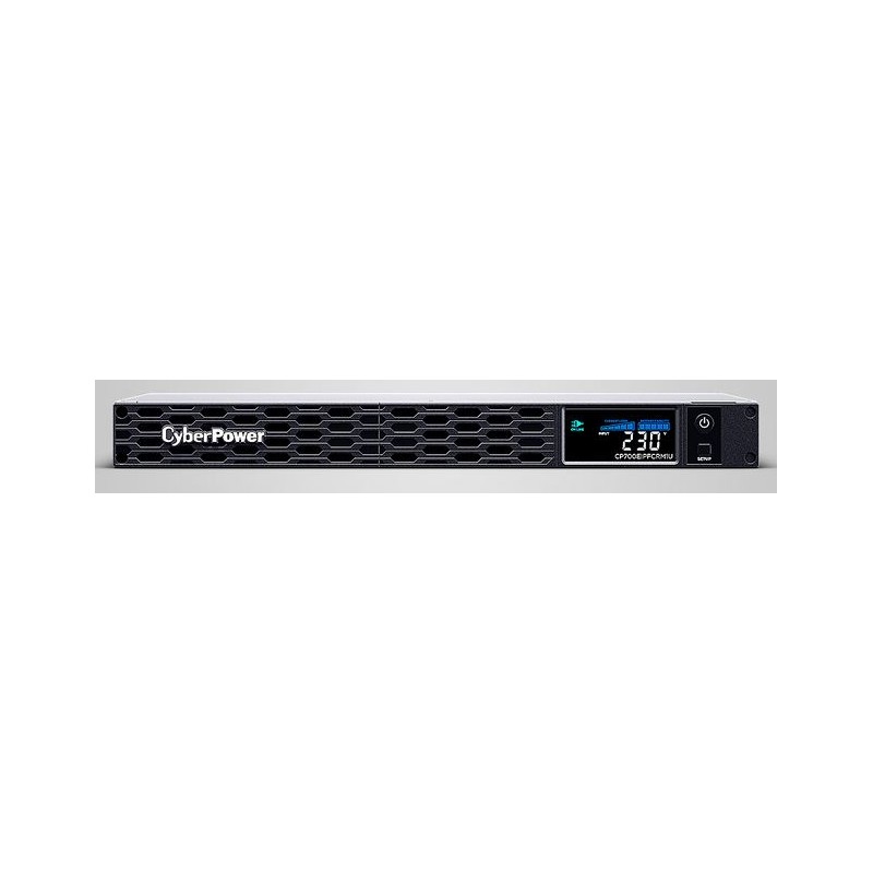 CyberPower USV, PFC-Serie, 19" 1HE, 700VA/420W, Line-Interactive, reiner Sinus, USB/RS232, - 245580 - 1