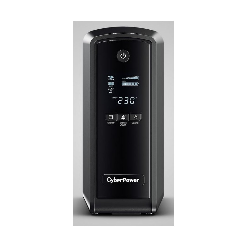 CyberPower UPS, PFC series, 1600VA/1000W, line-interactive, USB, pure sine wave, earthing contact sockets/IEC C13 - 245667 - 1