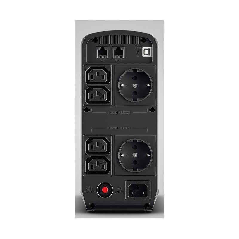 CyberPower USV, PFC-Serie, 1600VA/1000W, Line-Interactive, USB, reiner Sinus, Schutzkontaktdosen/IEC C13 - 245667 - 2