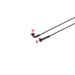 Patchkabel RJ45, CAT6A 500Mhz, 3m, schwarz, U-STP(U/FTP), TPE, biegbare Stecker 90Grade - 222655 - 1