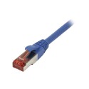 Patch cable RJ45, CAT6 250Mhz, 0.5m blue, S-STP(S/FTP), LSZH, Synergy 21, - 76122 - 1