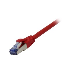 Patch cable RJ45, CAT6A 500Mhz, 0.25m, red, S-STP(S/FTP), AWG26, LSZH, Synergy 21 - 86730 - 1