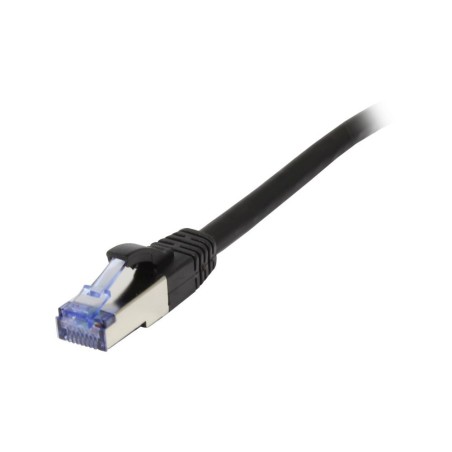 Patch cable RJ45, CAT6A 500Mhz, 0.25m, black, S-STP(S/FTP), AWG26, LSZH, Synergy 21 - 86760 - 1