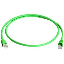 Telegärtner Patch Cable CAT6A, 0.25m, Green, 500MHz, S-STP(S/ - 87375 - 1