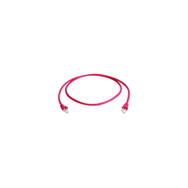 Telegärtner patch cable CAT6A, 0.25m, red, 500MHz, S-STP(S/F - 87376 - 1
