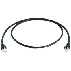 Telegärtner patch cable CAT6A, 0.25m, black, 500MHz, S-STP - 87379 - 1