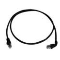 Telegärtner Patch Cable CAT6A, 1x90 degree twisted, 2m, Black, 500MHz, S-STP(S/FTP), halogen-free - 126659 - 1