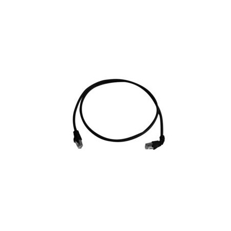 Telegärtner Patchkabel CAT6A, 1x90Grad gedreht, 2m, Schwarz, 500MHz, S-STP(S/FTP), halogenfrei - 126659 - 1