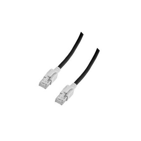 Patchkabel RJ45, VC LED, CAT6A 500Mhz, 2m, schwarz, LED in den Steckern! - 151501 - 1