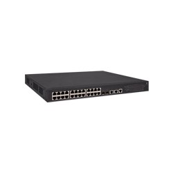 HP Switch 1000Mbit, 24xTP + 2xSFP+/SFP-Slot(1/10GB) + 2x10GBase-T, PWR+, 5130-24G-PoE+-2SFP+-2XGT (370W) Layer3 - 126106 - 1