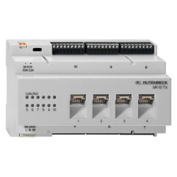 Rutenbeck Switch für REG/DIN-Montage, 10x 10/100/1000M(4x RJ45), SR 10TX GB PoE, - 140347 - 1
