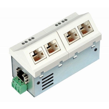 Microsens 5 Port Fast Ethernet Installations-Switch, 5 x RJ45, 1x 100FX ST, MS450340M-G6+ - 172827 - 1