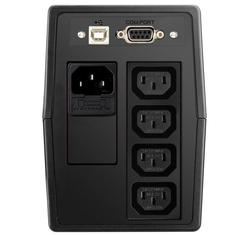 Effekta Line-Interactive UPS, 800VA, USB/RS232, PVC housing, Office 800, fanless, - 136999 - 1