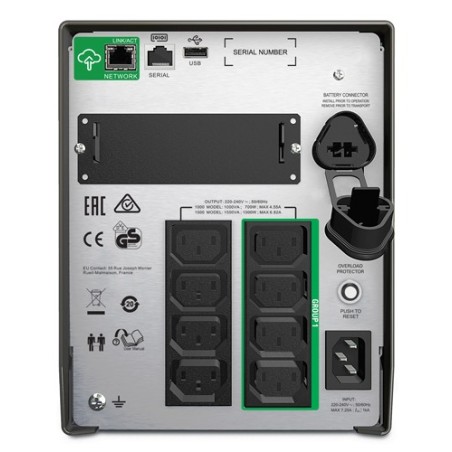 APC UPS Smart, 1000VA, 5.8min., floor standing, LCD, with SmartConnect, - 157781 - 1
