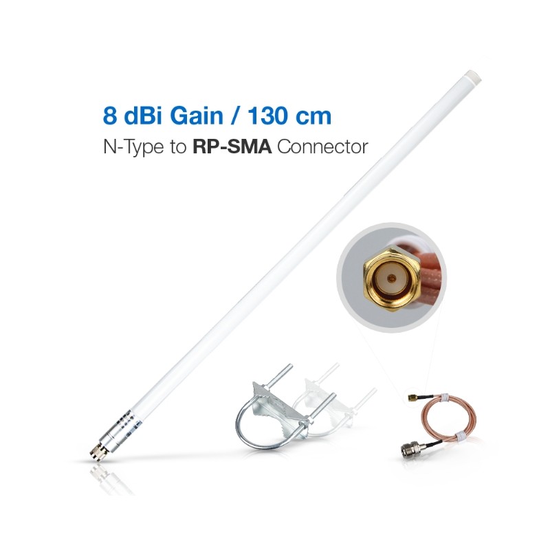 RAK Wireless · LoRa · Accessories · Helium · 8dBi Fiber Glass Antenna 858-878MHz · SMA - 198438 - 2