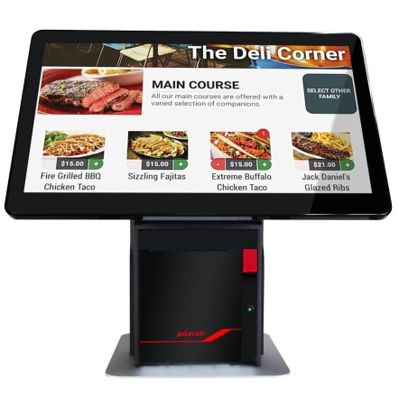 Poslab WP-8670 Android touch system 15.6", RK3368, 2GB/16GB, including integrated 80 mm receipt printer black - 206101 - 1